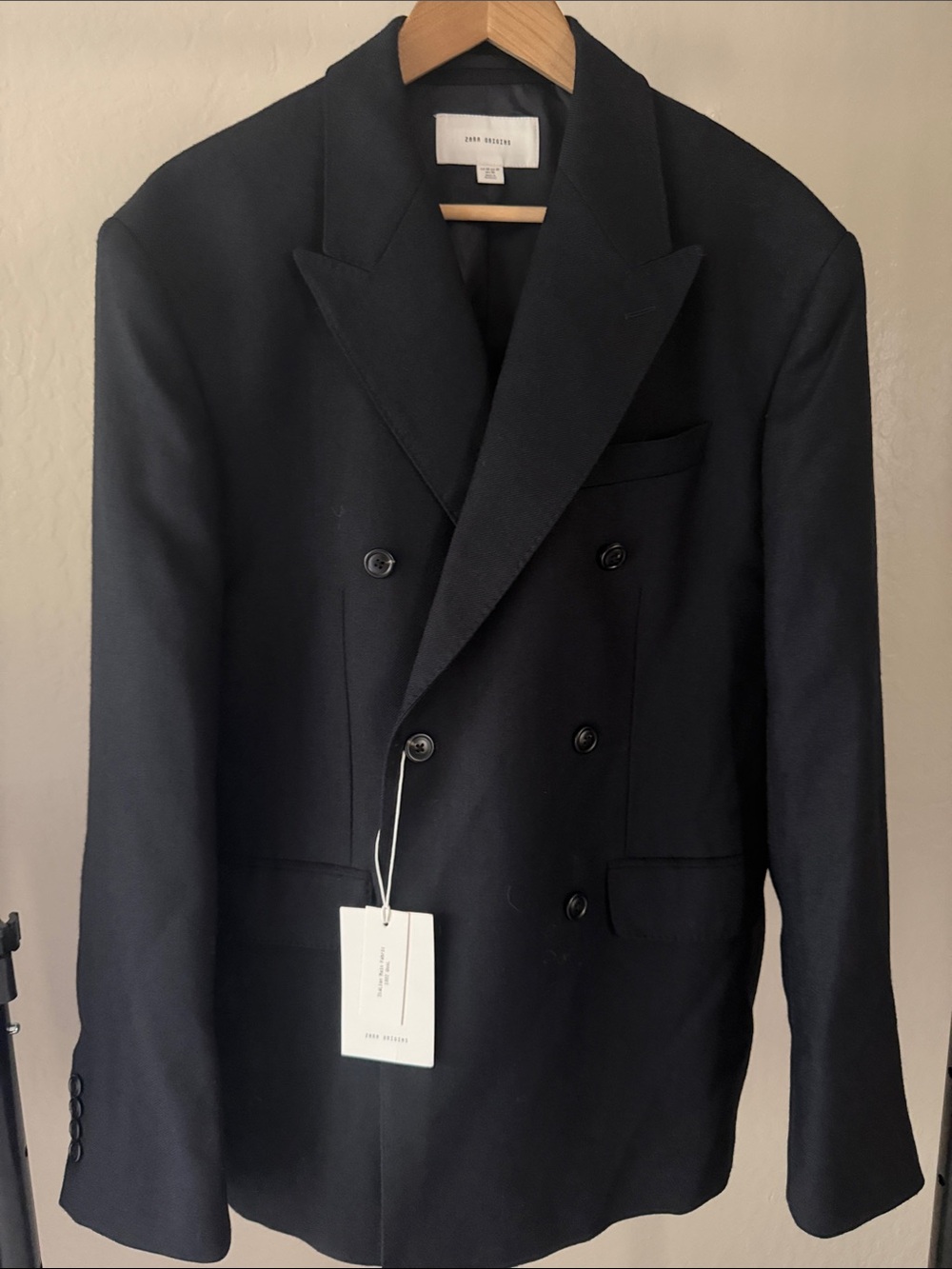 Zara Origins 💯Italian Wool Double Breasted Blazer Jacket